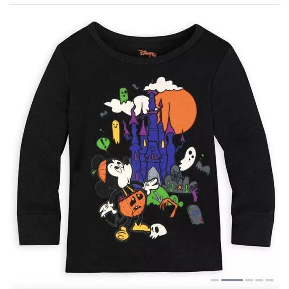 nwt Mickey Mouse and Friends Halloween PJ PAL Pajamas Baby 0/3M Castle Candy - Picture 2 of 5